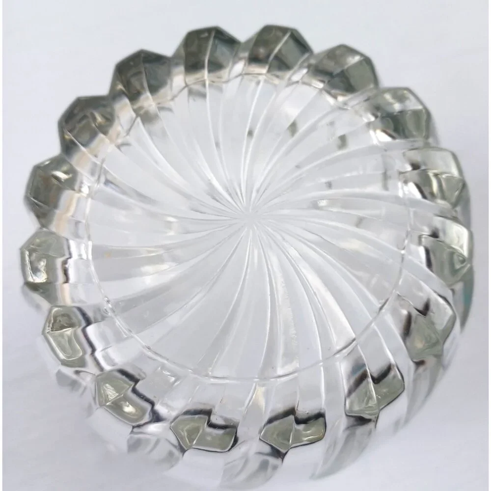 Vintage Moncayo Clear Glass Ice Bucket With Chrome Tongs 4